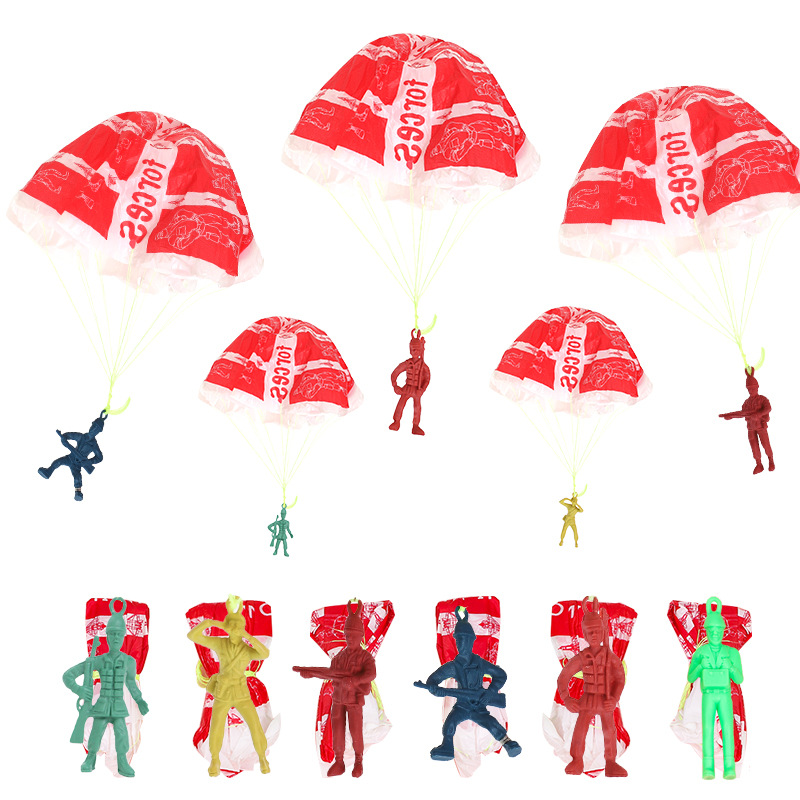 Outdoor Sport Games For Kids - 10pcs Plastic Ejecting Parachute Toy Outdoor