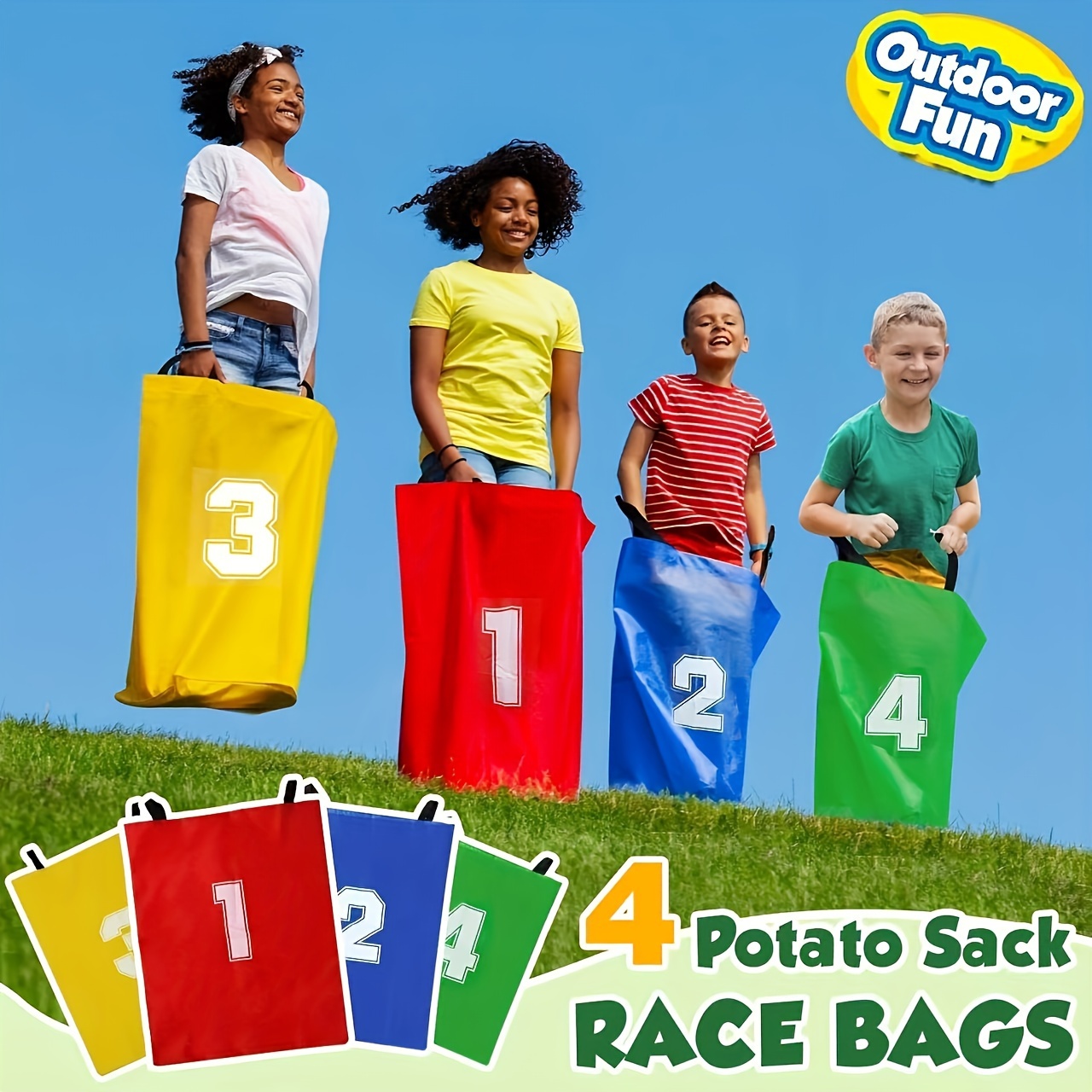 4pcs Canvas Potato Sack Game B - огляд і ціна Outdoor Sport Bag