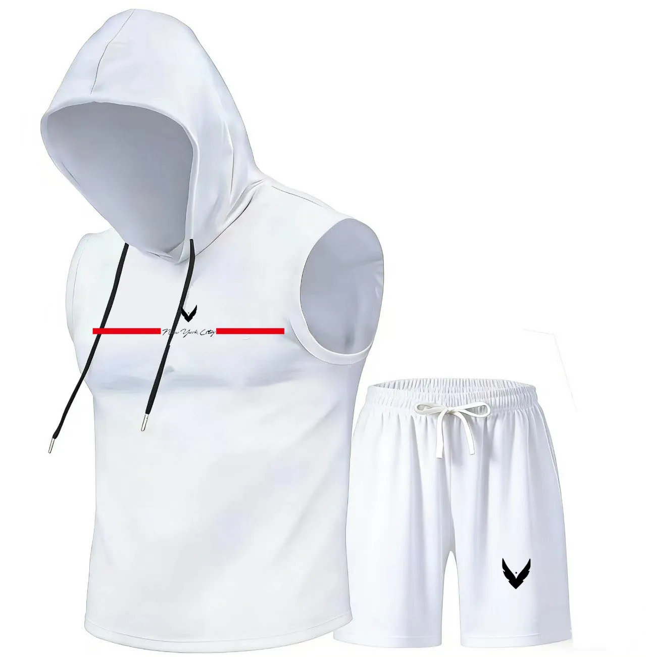 Men's hooded vest set sleevele - огляд і ціна Outdoor Sports Leisure