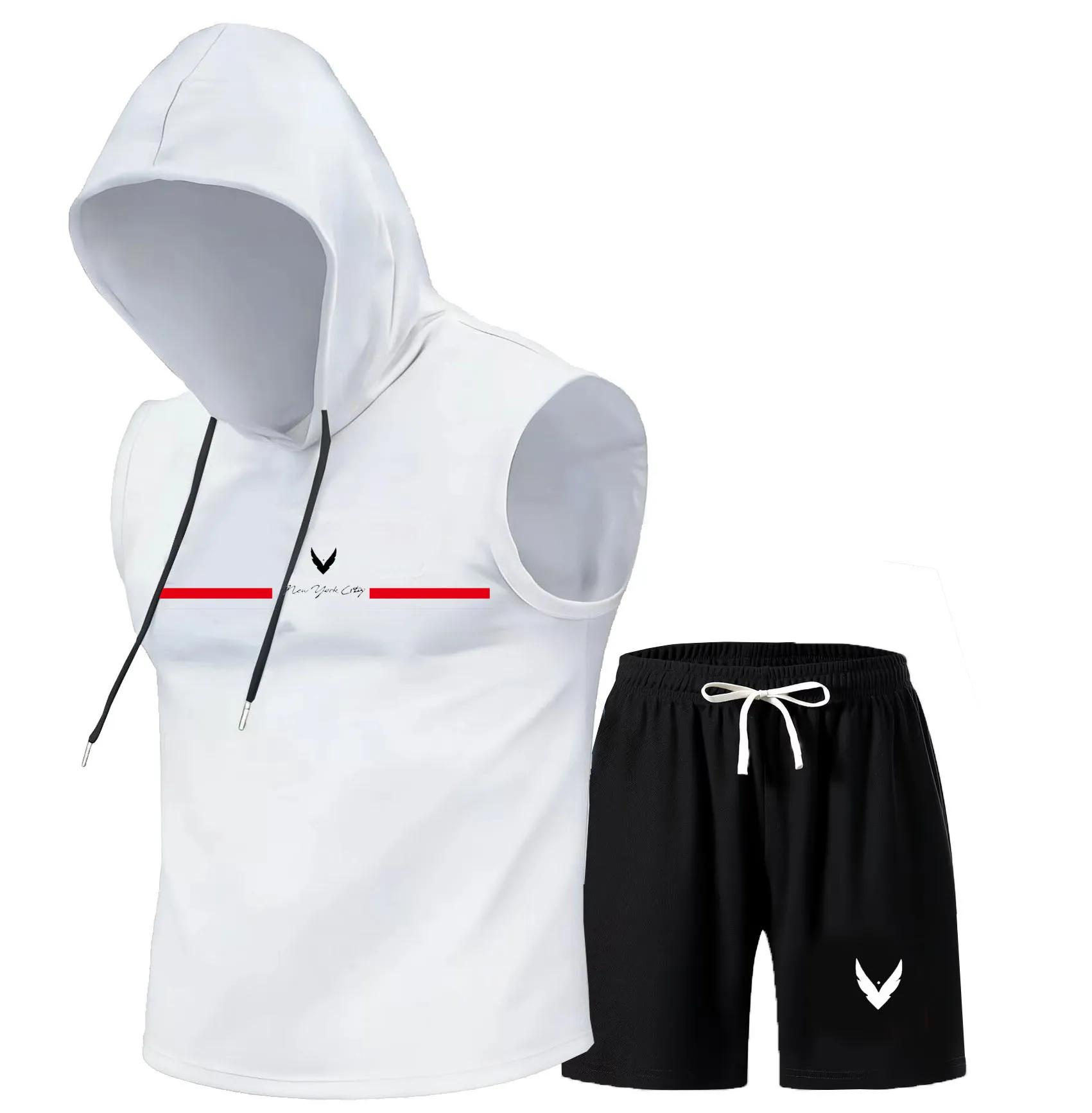 Men's hooded vest set sleevele - огляд і ціна Outdoor Sports Leisure